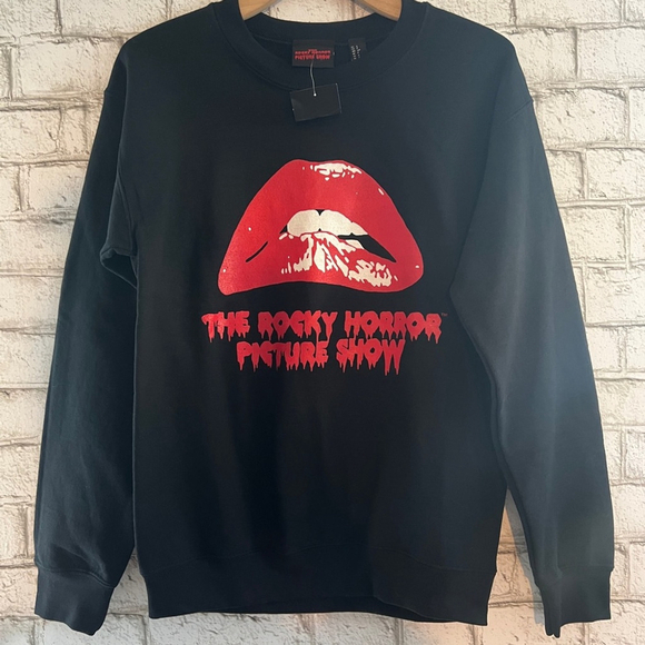 Tops - NEW!!! The Rocky Horror Picture Show Lips Crew Neck Sweatshirt Size Small